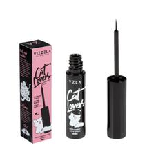 Delineador Liquido Vizzela Cat Lovers Cor Black