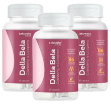 Della Bela Canberry + Licopeno 60 Cáps 500mg Vit B6 3 Potes