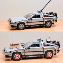 DeLorean DMC-12 De Volta Para O Futuro Máquina Do Tempo Blocos De Construção Modelo De Carro Veículo