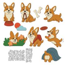 DELORIGIN Matrizes de Corte de Cão Corgi em Aço Carbono 2 Peças DELORIGIN Matrizes de Corte de Cão Corgi em Aço Carbono 2 Peças