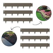 Demarcador de Caminhos Flexível Aço 20cm x 1,06m Cinza 6 Pç