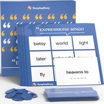 Dementia Bingo Game Keeping Busy Expressions com cartas e tabuleiros Dementia Bingo Game Keeping Busy Expressions com cartas e tabuleiros