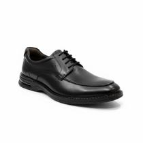 Democrata Oxford Couro Preto Estilo Social Anatómico - Democrata Oxford Couro Preto Estilo Social Anatómico -