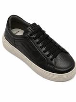 Democrata Tênis Couro Preto Masculino Design Sofisticado -
