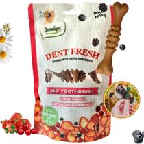 Dent Fresh Frutas Vermelhas e Camomila Dentalight Petisco Natural e Funcional Ansiedade para Cachorro Dent Fresh Frutas Vermelhas e Camomila Dentalight Petisco Natural e Funcional Ansiedade para Cachorro