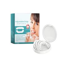 Dentaduras Snap-On ajustáveis com estojo de armazenamento, 1 par Dentaduras Snap-On ajustáveis com estojo de armazenamento, 1 par