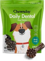 Dental Dog Chews Chewsday Small Minty Fresh Daily Mint Flavo