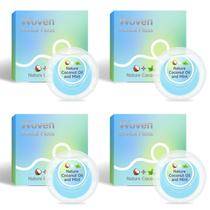 Dental Floss Dr. Emma Woven com infusão de óleo de coco, 30 ml, pacote com 4