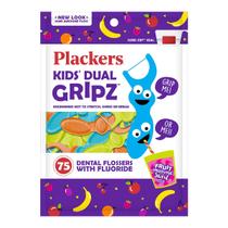 Dental Floss Picks Plackers Kids 75 unidades, pacote com 3 Dental Floss Picks Plackers Kids 75 unidades, pacote com 3