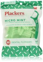 Dental Flossers Plackers Micro Mint, sabor menta, 90 unidades