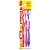 Dentalclean escova basic color macia com 3 un
