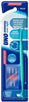 Dentalclean Escova De Dentes Unitufo Uno Com Suporte Para Interdental Cilíndrica + Refil 0,5 mm 6 Unidades
