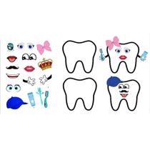 Dente divertido (monte seu dentinho) com 10 unidades
