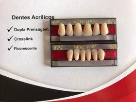Dentes Resina Avulsos Postiços Provisórios - A25 Superior E Inf Dentes Resina Avulsos Postiços Provisórios - A25 Superior E Inf