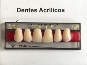 Dentes Resina Provisório P Prótese Dentaria Superior A25 - 62 Dentes Resina Provisório P Prótese Dentaria Superior A25 - 62