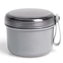 Denture Bath Cup Uouovo 2023 Capa para dentaduras sem vazamento (cinza)