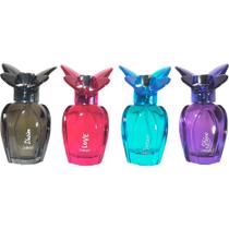 Deo Colônia Butterfly Collection Dream Love Ilusion Shine Kit 4 Perfumes Delikad - kit 4x25ml