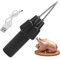Depenador Eletrico Aves Remove Penas Frango Galinha Pato Ganso Peru USB Bateria Recarregavel Silencioso Potente Eficiente Cozinha Preparo Fazenda Rest