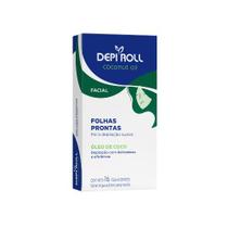Depi roll folhas prontas facial 8 pares coconut
