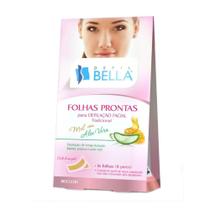 Depil bella folhas prontas facial mel e aloe vera c/16 fls