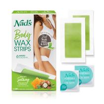 Depilação com tiras de cera Nad's Body Women com 4 toalhetes de óleo x24