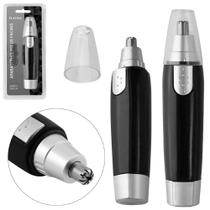 Depilador aparador de pelos faciais e corporais com escova a pilha - Platina