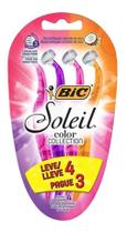 Depilador Bic Soleil - 4 Unidades - Cabeça Móvel, 3 Lâminas