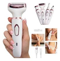 Depilador De Pelos Eletrico Feminino Intimo e Corporal 4 Em 1 Usb Recarregável Depilador De Pelos Eletrico Feminino Intimo e Corporal 4 Em 1 Usb Recarregável