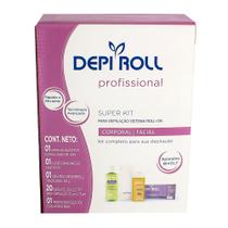 Depilador DepiRoll Super Kit com Aparelho Aquecedor Bivolt, Suporte Aparelho Aquecedor + Refil Cera Roll-on Tradicional 100g + Óleo Pós Depilatório 10