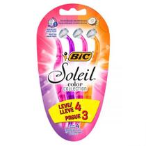 Depilador descartável Soleil Rosa, Roxo e Laranja 4 unidades - Bic Depilador descartável Soleil Rosa, Roxo e Laranja 4 unidades - Bic