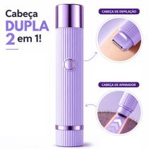 Depilador Elétrico 2 em 1 Feminino Recarregável USB Portátil Com Navalha Dupla Aparador E Removedor De Pelos Corporal Depilador Elétrico 2 em 1 Feminino Recarregável USB Portátil Com Navalha Dupla Aparador E Removedor De Pelos Corporal