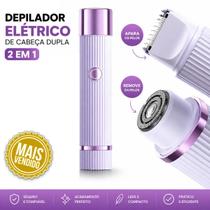 Depilador Elétrico Compacto 2 em 1 Uso Facial e Corporal Depilador Elétrico Compacto 2 em 1 Uso Facial e Corporal