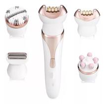 Depilador Elétrico Feminino 4 Em 1 Kit Limpeza