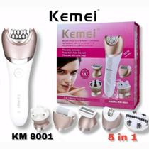 Depilador Elétrico Feminino 5 Em 1 Kemei Km8001 Cor Rosa 127/220V 8001