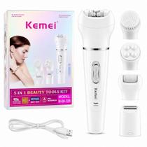 Depilador Elétrico Feminino 5 Em 1 Recarregável USB Sem Fio Depilador Elétrico Feminino 5 Em 1 Recarregável USB Sem Fio