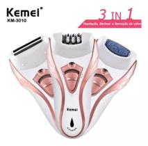 Depilador Elétrico Feminino Arranca Pelos Pela Raiz 3 Em 1 Cor Branco-rosa 110V/220V Depilador Elétrico Feminino Arranca Pelos Pela Raiz 3 Em 1 Cor Branco-rosa 110V/220V