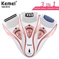 Depilador Elétrico Feminino Arranca Pelos Raiz Axilas Perna 3 em 1