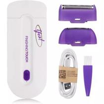 Depilador elétrico feminino íntimo sem dor sensor lazer USB