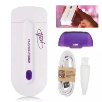 Depilador Elétrico Feminino Intimo Sem Dor Sensor Usb Cor Branco