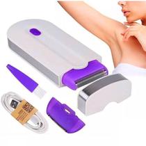 Depilador Elétrico Feminino Intimo Sem Dor Sensor Usb Cor Branco