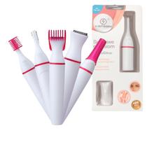 Depilador Elétrico Portátil 5 em 1 Mini Depilador Feminino Para Axilas, Rosto, Pernas E Biquíni