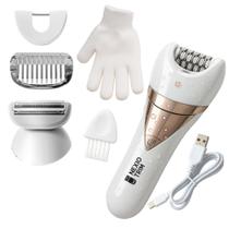 Depilador Elétrico Úmida E Seca + 7 Acessórios Nexio Trim Branco 127/220v