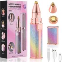 Depilador Facial 2 Em 1 Sobrancelha Buço Nariz Axilas Usb