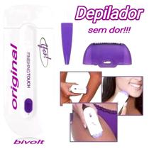 depilador Feminino facil Eletríco Sem Fio Buco Virilha Perna Cor Branco 110v/220v