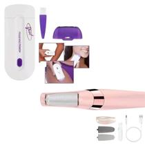 Depilador Feminino Intimo Axila Virilha Pernas + Lixador Pe Calos Kit