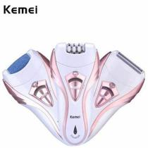 Depilador Feminino Recarregável 3 In1 Kemei 3010 Depilador Feminino Recarregável 3 In1 Kemei 3010
