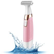 Depilador Íntimo Feminino Kemei KM-1900 Rosa Recarregável