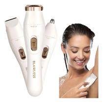 Depilador Pelos Facial Rosto Buço Aparador Pelo Indolor 3 em 1