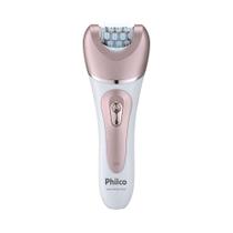 Depilador Philco Aqua Deluxe Plus Pdp02r Sem Fio Branco - Rosa Bivolt