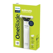 Depilador Philips OneBlade Íntimo 1 unidade de lâmina Skin Protect 1 pente corporal 3mm 1 luva de esfoliação Depilador Philips OneBlade Íntimo 1 unidade de lâmina Skin Protect 1 pente corporal 3mm 1 luva de esfoliação